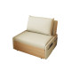 Gremror Sofa Bed, Natural Wood Style, Suitable for Small Apartments, Dual-Purpose for Balcony Use, Extendable 1.2m Kailaixing Sofa Bed