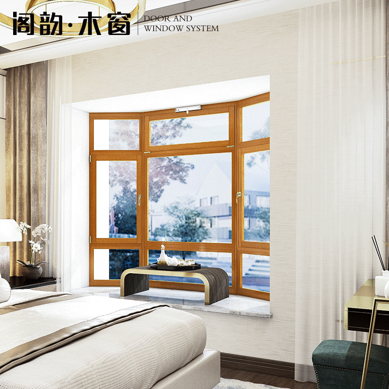 Cabinet Rhymes Aluminum Clad Wood Window Soundproof Windows GR-B86 Inside Open Window Seal Balcony Bedroom Window Floor Window High-end Windows-Taobao