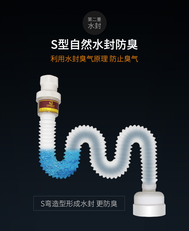 Diving boat washbasin Lower water pipe Deodorant Plug washbasin Washbasin Accessories Table Basin Surface Basin Drainage Piping Hoses