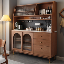 Nan Luxury Bei Hua solid wood sideboard log style wall-mounted mid-century style storage cabinet kitchen tea cabinet storage cabinet