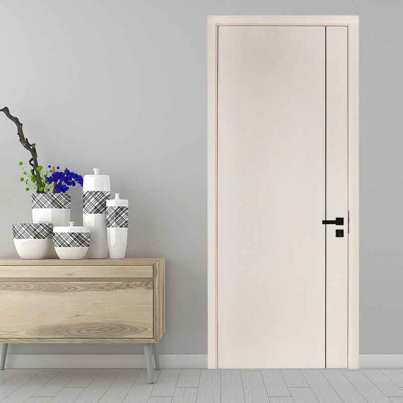 Guyou solid wood composite door set (including door cover light luxury white shadow mosaic high-quality wooden door villa