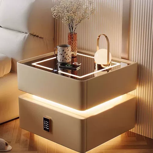 莎泽黛 Легкая роскошная и высококачественная прикроватная тумбочка, простой и современный домашний шкаф для хранения на стене спальни, небольшой шкаф