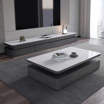 Gu Fei Italian minimalist slate coffee table living room rectangular lifting tea table modern style small apartment floor storage