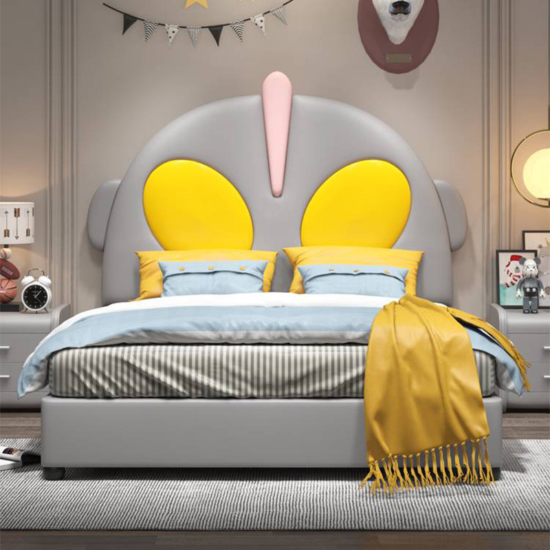 Fimasee children's bed boy single bed 1 5 m modern minimalist small family type storage net red 1 8 m solid wood bed