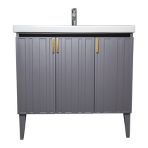 Hengjie solid wood American light series wood alloy waterproof and moisture-proof bathroom cabinet (excluding faucet)