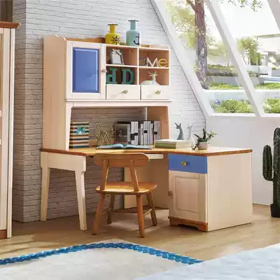 Corner desk bookshelf combination student desk bookcase desk desk integrated Nordic computer desktop table children home