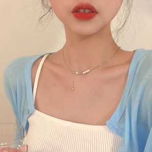 温柔陷阱八芒星珍珠项链