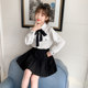 Girls Xiaoxiangfeng Dress Autumn 2022 New Zhongda Children's Foreign Style College Style JK Suit Spring and Autumn Skirt