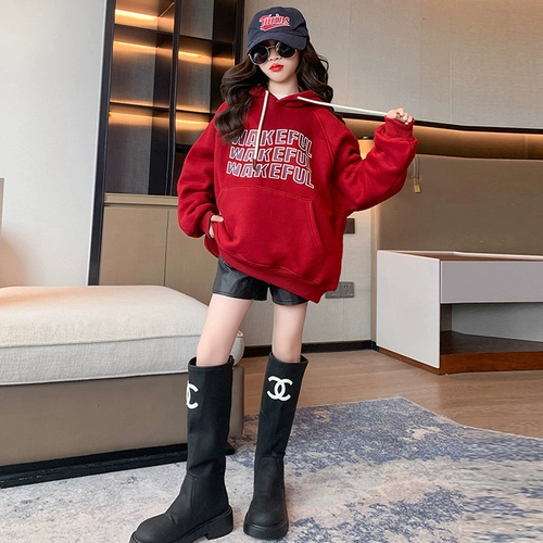 Утепленная толстовка, пуховик, детский зимний комплект, подходит для подростков, увеличенная толщина