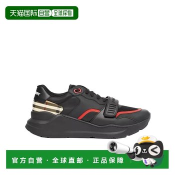 1 hour refundable burberry men's special sports shoes 81039011 aw2025 black plaid sports shoes