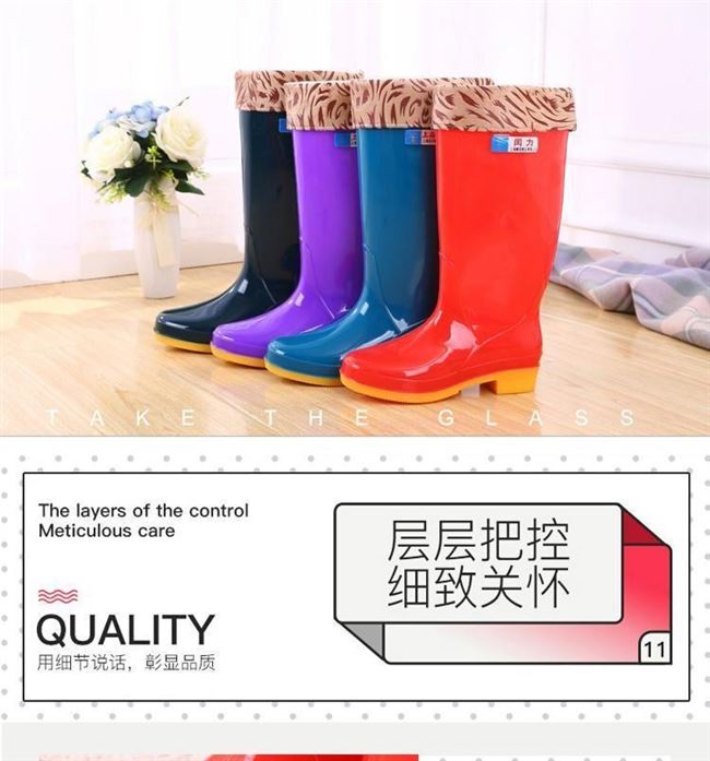 Giày đi mưa mùa hè phụ nữ ống ngắn ủng ngắn thời tiết mưa mềm đáy và cotton mặc bên ngoài giày dép đi làm gia dụng kích thước nhỏ dày dép - Rainshoes