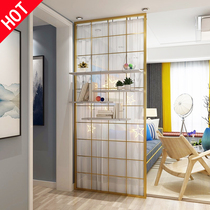 Nordic minimalist screen partition wall room bedroom living room entry dining porch hollow decoration household iron custom