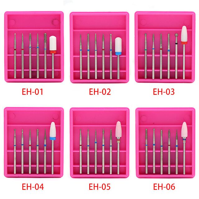 6pcs nail polishing head set EH nail polishing tool set 6 packs Mei X nail polishing machine matching