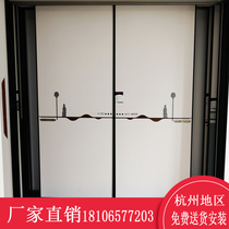 Customized one cm frame wardrobe door European style modern simple light luxury economy bedroom clothing kitchen door sliding door sliding door