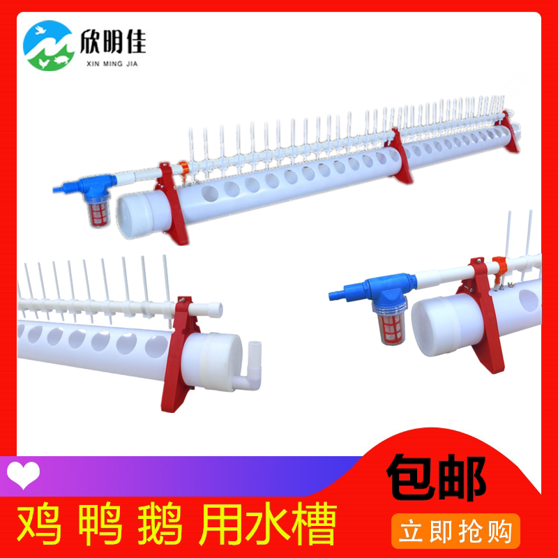 Automatic drinking trough chicken duck goose automatic water feeder Drinking water chicken Drinking water tank Sink Breeding Chicken with Ducks Drinking Trough
