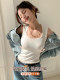 吊带背心女2025新款内搭美背带胸垫文胸一体白色无袖上衣春夏外穿