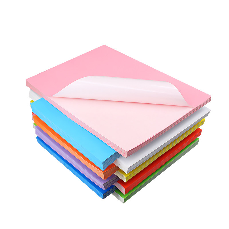 A4 colour self-adhesive paper cross-cut vertical cut a4 copper plate paper sticker can be handwritten laser printer label sticker-Taobao