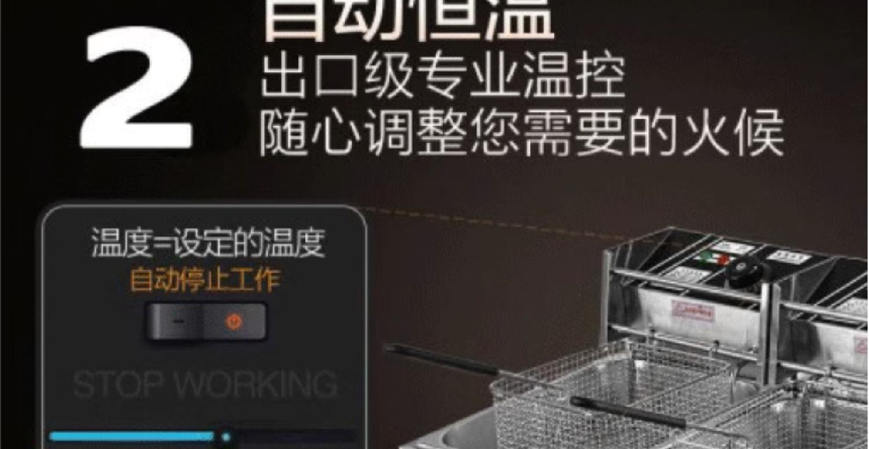 Фритюрница 德国电炸炉油炸锅大容量不锈钢油炸机油条薯条家用炸鸡排炸串 Three sprouts