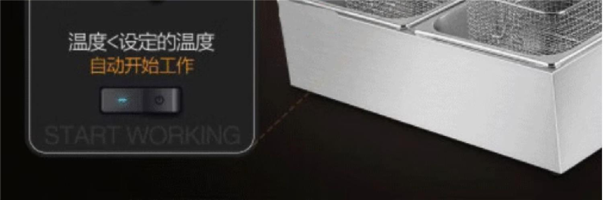 Фритюрница 德国电炸炉油炸锅大容量不锈钢油炸机油条薯条家用炸鸡排炸串 Three sprouts