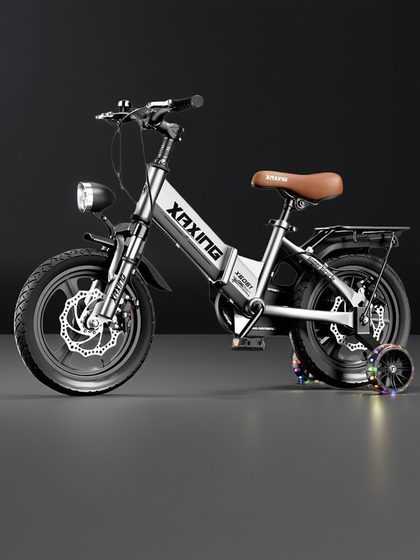 儿童自行车男孩3到6岁小女孩碟刹童车可折叠脚踏单车轻便防侧翻