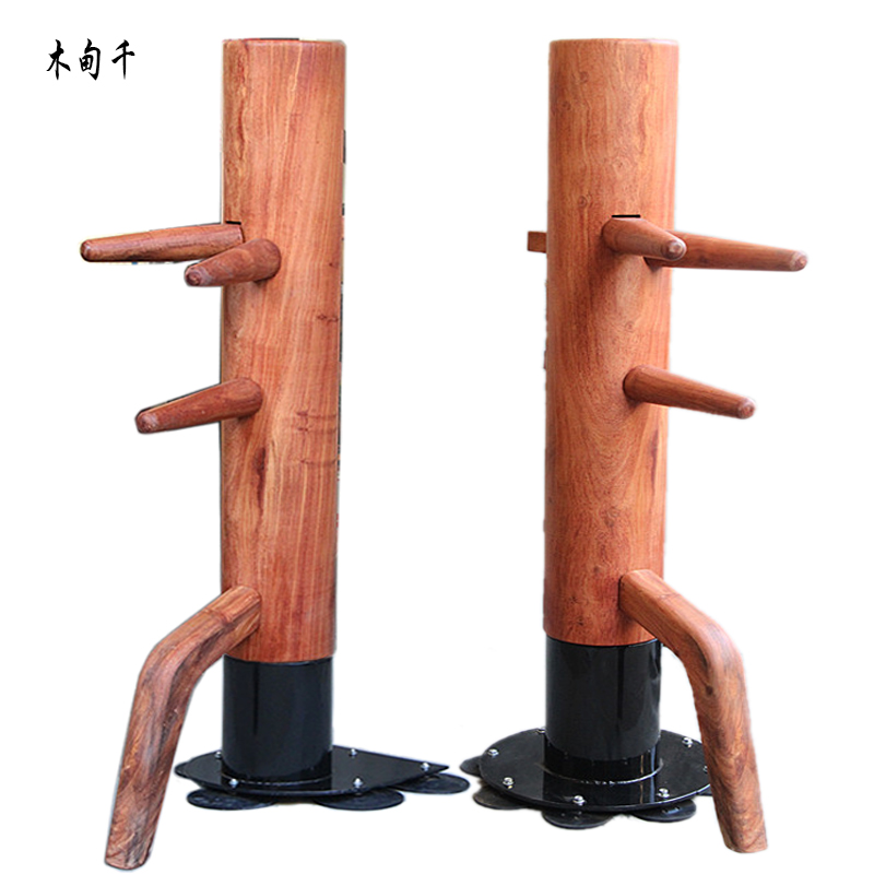 Wood meadow one thousand red wood suction cup pile 6 large suction cup ground pile 8 round base suction cup living pile Wing Chun living pile