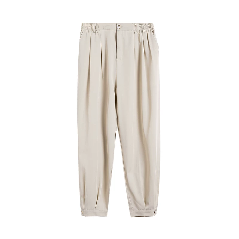 Summer thin silk trend trousers, loose fit