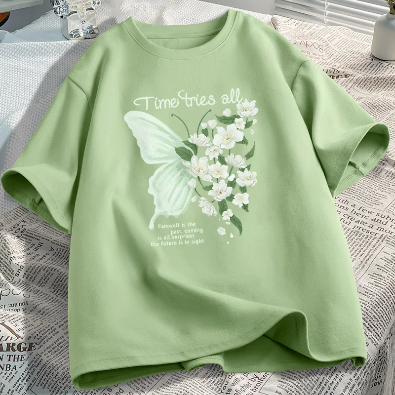 Коротко рукавная футболка, женская летняя одежда 2026 новый Dopamine wear футболка женская летняя топ дизайн нишевая одежда