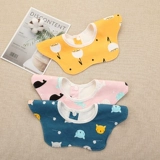 Детский хлопковый демисезонный слюнявчик для новорожденных, защитный водонепроницаемый нагрудник