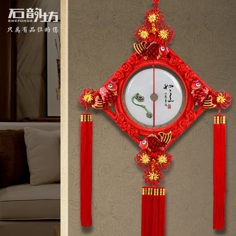 Wall decoration China knot Hanging Decoration Large Living Room Sofa Background Wall Home Entrance to the family Xuanguan to hang up high-end atmosphere