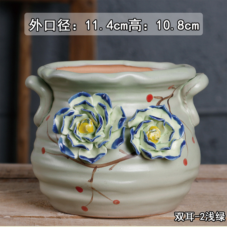 Creative large ceramic flowerpot more meat move through my pockets pottery basin of large diameter zhuang zi a clearance sale bag mail home