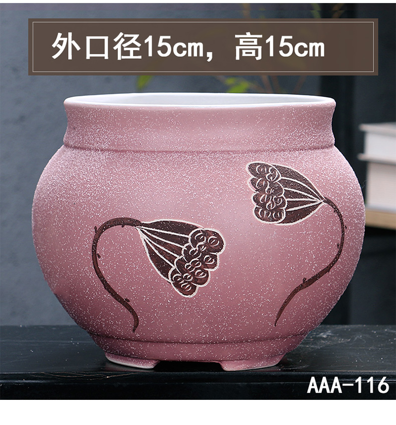 Zhuang zi ceramic flowerpot more meat high basin mage creative move POTS coarse pottery breathable meaty plant large flower pot