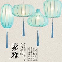 New Chinese Chandelier Creativity China Wind Restaurant Hotel Wedding lantern Tea House Aisle Cloth Art lamp minimalist Decorative Lights