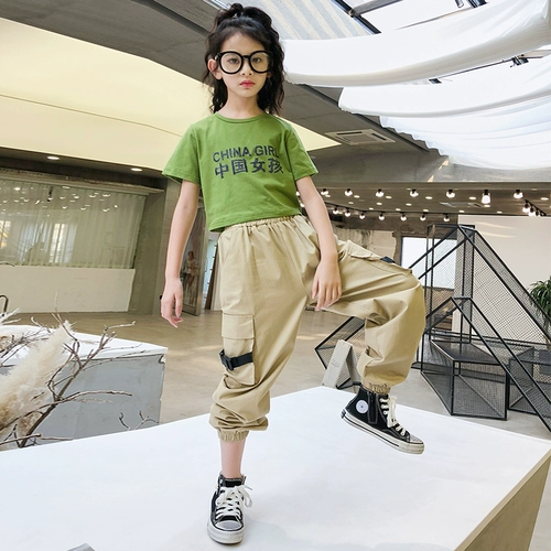 Детский комплект, летняя одежда, костюм, в западном стиле, сезон 2021, для подиума