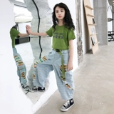 Детский комплект, летняя одежда, костюм, в западном стиле, сезон 2021, для подиума