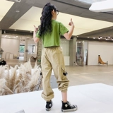 Детский комплект, летняя одежда, костюм, в западном стиле, сезон 2021, для подиума