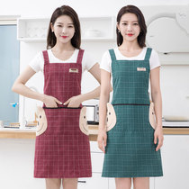 Cotton housework apron can hand home kitchen Korean fashion female cute anti-fouling strap cooking cotton cloth waist