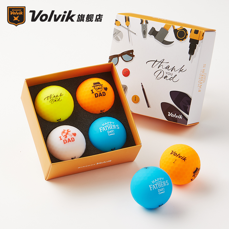 Volvik Golf Balls VIVID Matte Three Layers 4 Capsules Father's Day Gift Box Collection Golf Supplies