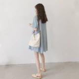 Летнее платье для беременных, юбка, хлопковая летняя одежда, рубашка, 2020, оверсайз, подходит для подростков