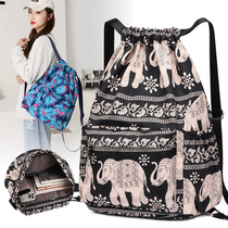 Custom 2022 New Printed Fashion Backpack Bunch Pocket Draw Rope Double Shoulder Bag Sports Fitness Bag Large Capacity Bag