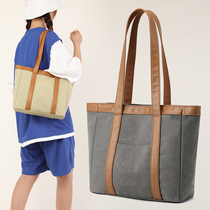 Custom New Large Capacity Tote Bag Pure Color Casual Single Shoulder Bag Durable 100 Hitch Backpack Fashion Minimalist Tote Bag