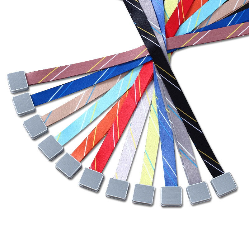 Deugeot office aluminum alloy wire drawing panel buckle hanging rope patch thermal transfer hanging rope chest card working card hanging rope hanging neck work certificate factory card laser engraving and carving custom LOGO work card sling