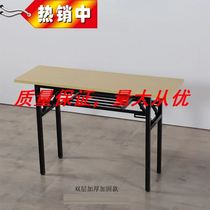 Desk and chair folding table combination calligraphy double training institution cram school with drawer classroom party school go