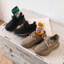 Children Coconut Shoes Boy Netting Shoes Spring Autumn Season 2022 New Girl Sneakers Flying Textured Net Face Breathable Running Shoes