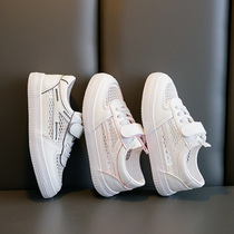 Girl Little White Shoes 2021 Summer Thin Children Shoes Girl Shoes Girl Board Shoes Mesh Sneakers Breathable Canvas