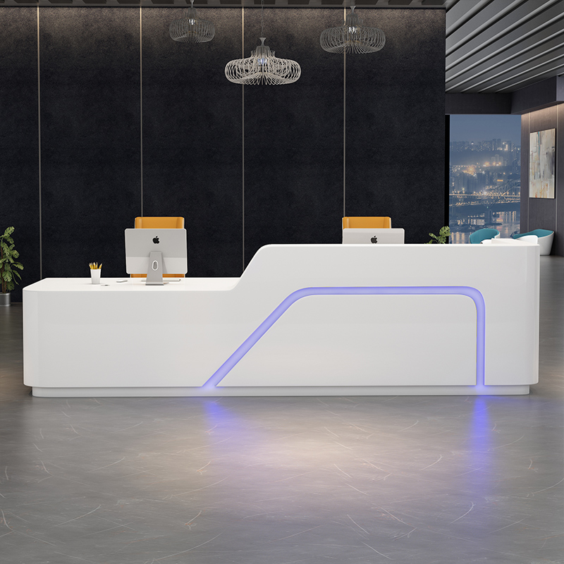 Company front desk creative paint simple modern office front desk desk reception desk desk fashion cashier counter bar