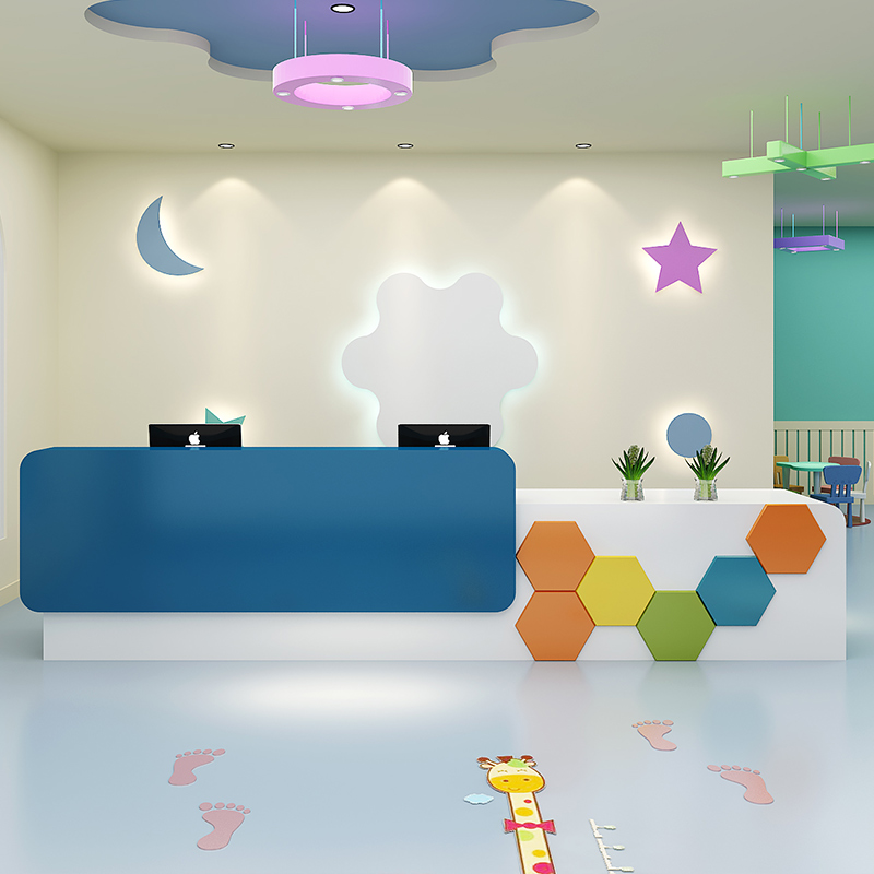 Company front desk baking paint office front desk reception desk early education center training institution service desk cashier bar counter