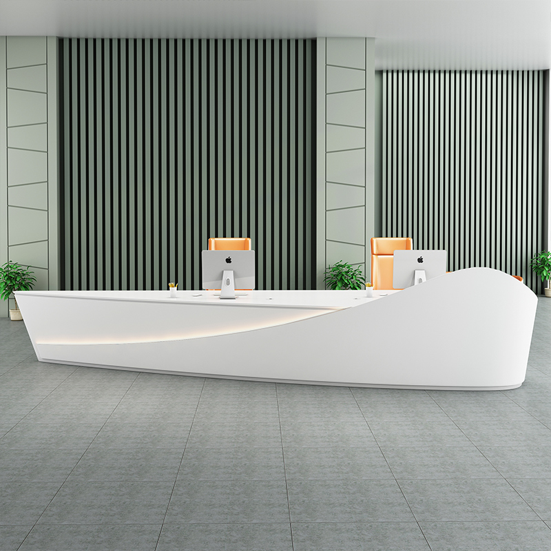 Company Roast Lacquer Front Desk Reception Desk Office Front Desk Opposite Modern Cashier counter consulting service bar Counters Customized