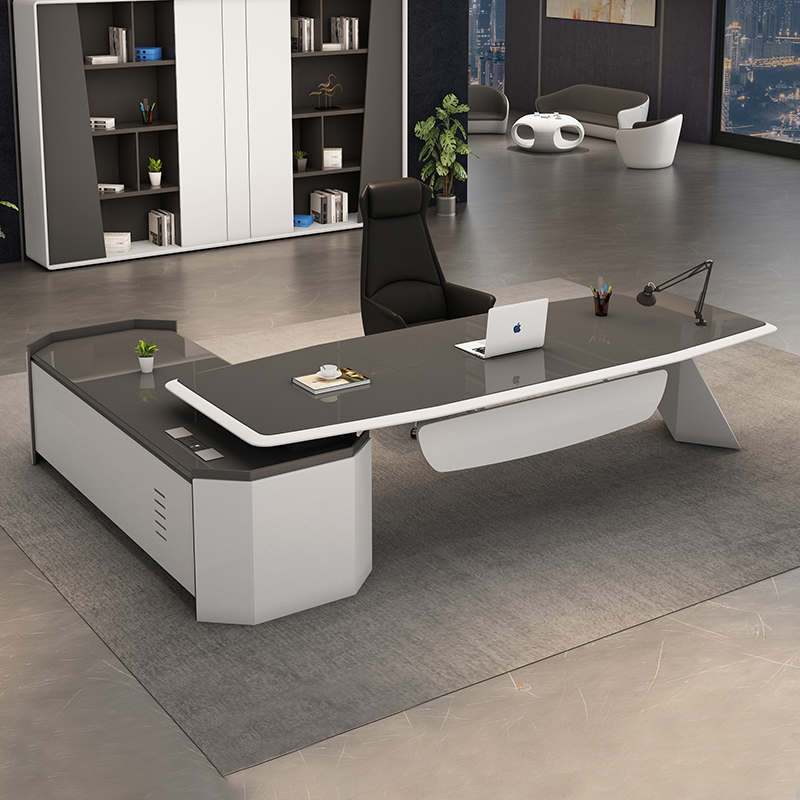 Baking Varnish Boss Table Desk Brief Modern President Desk Big Bandae Supervisor Single Manager Desk Chair Combination