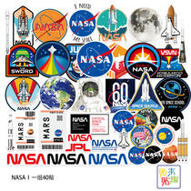 NASA aerospace space exploration suitcase sticker personalized tablet sticker skateboard motorcycle helmet sticker waterproof