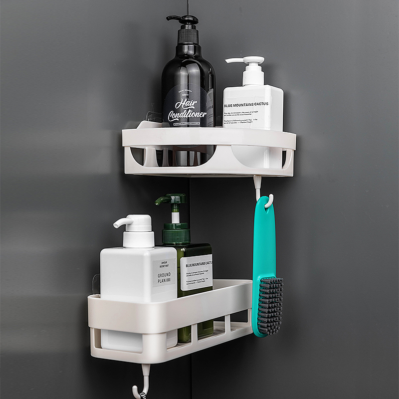 Bathroom rack makeup room bathroom wall-mounted punch-free artifact toilet towel rack makeup storage box